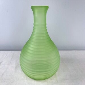 Vintage Frigidaire Uranium Glass Frosted Water Carafe Vase